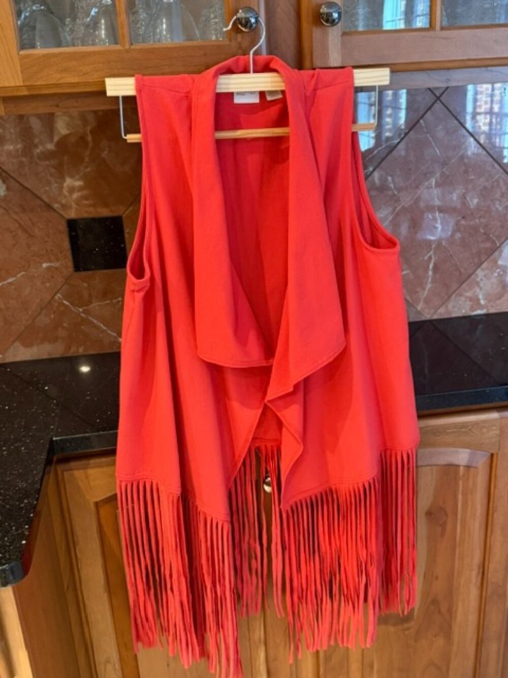 Zenergy by Chico's fringed vest, orange